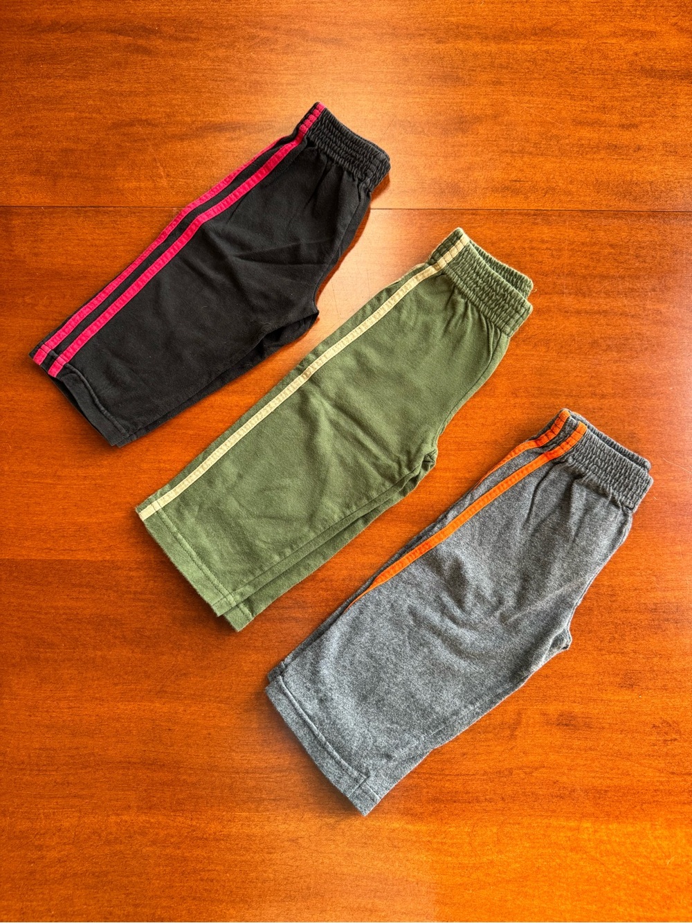 Garanimals Baby Boys 12M Pants Lot of 3 Athletic Side Stripe Pull On Cotton